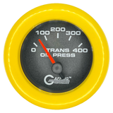 GAFFRIG 2 INCH ELECTRIC TRANSMISSION PRESSURE GAUGE 0-400 PSI FAT RIM (218) / YELLOW / BLACK