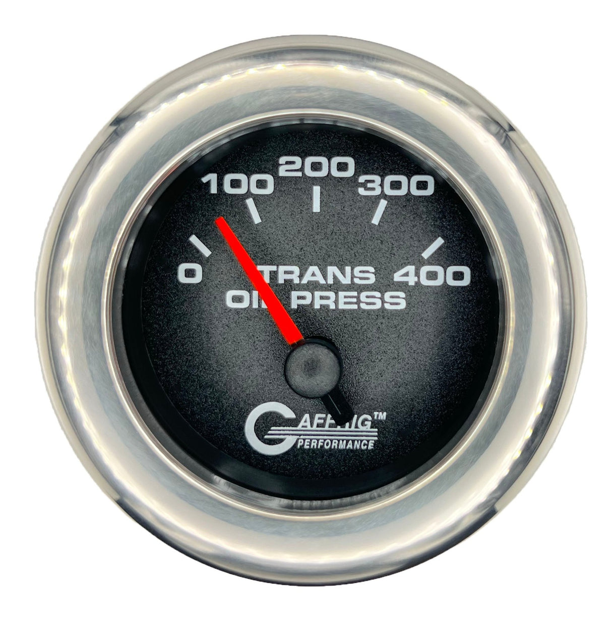 GAFFRIG 2 INCH ELECTRIC TRANSMISSION PRESSURE GAUGE 0-400 PSI FAT RIM (218) / CHROME/POLISHED / BLACK