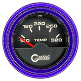 GAFFRIG 2 INCH ELECTRIC TRANSMISSION TEMP GAUGE 140-320 F STEP RIM (002) / PURPLE / BLACK