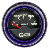 GAFFRIG 2 INCH ELECTRIC TRANSMISSION TEMP GAUGE 140-320 F FAT RIM (218) / PURPLE / BLACK