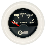 GAFFRIG 2 INCH ELECTRIC TRANSMISSION TEMP GAUGE 140-320 F FAT RIM (218) / WHITE / BLACK