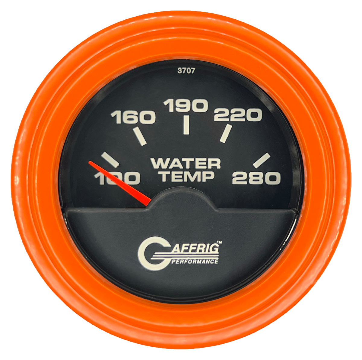 GAFFRIG 2 INCH ELECTRIC HIGH WATER TEMP 100-20 F GAUGE STEP RIM (002) / ORANGE / BLACK