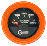 GAFFRIG 2 INCH ELECTRIC HIGH WATER TEMP 100-20 F GAUGE STEP RIM (002) / ORANGE / BLACK