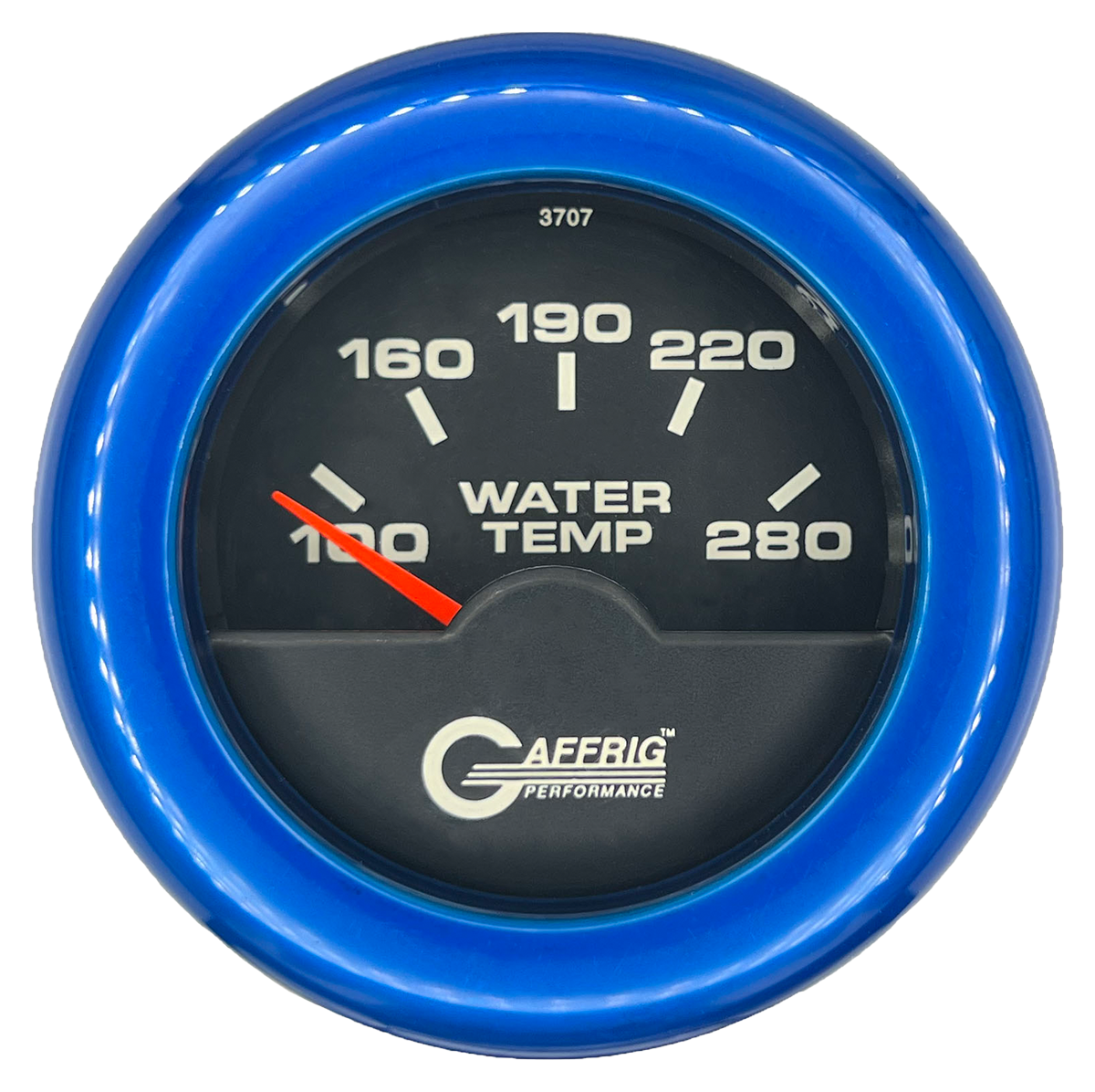 GAFFRIG 2 INCH ELECTRIC HIGH WATER TEMP 100-20 F GAUGE FAT RIM (218) / BLUE / BLACK