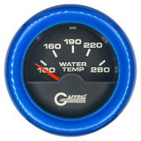 GAFFRIG 2 INCH ELECTRIC HIGH WATER TEMP 100-20 F GAUGE FAT RIM (218) / BLUE / BLACK