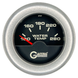 GAFFRIG 2 INCH ELECTRIC HIGH WATER TEMP 100-20 F GAUGE FAT RIM (218) / PLATINUM / BLACK