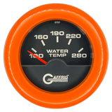 GAFFRIG 2 INCH ELECTRIC HIGH WATER TEMP 100-20 F GAUGE FAT RIM (218) / ORANGE / BLACK