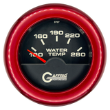 GAFFRIG 2 INCH ELECTRIC HIGH WATER TEMP 100-20 F GAUGE FAT RIM (218) / RED / BLACK