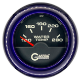 GAFFRIG 2 INCH ELECTRIC HIGH WATER TEMP 100-20 F GAUGE FAT RIM (218) / PURPLE / BLACK