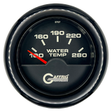 GAFFRIG 2 INCH ELECTRIC HIGH WATER TEMP 100-20 F GAUGE FAT RIM (218) / BLACK / BLACK