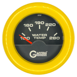 GAFFRIG 2 INCH ELECTRIC HIGH WATER TEMP 100-20 F GAUGE FAT RIM (218) / YELLOW / BLACK