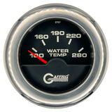 GAFFRIG 2 INCH ELECTRIC HIGH WATER TEMP 100-20 F GAUGE FAT RIM (218) / CHROME/POLISHED / BLACK