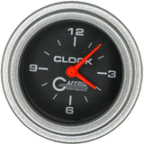 GAFFRIG 2 INCH ELECTRIC CLOCK GAUGE STEP RIM (002) / PLATINUM / BLACK