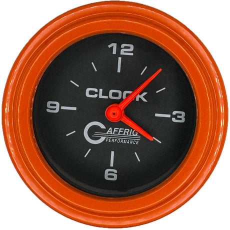 GAFFRIG 2 INCH ELECTRIC CLOCK GAUGE STEP RIM (002) / ORANGE / BLACK