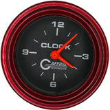 GAFFRIG 2 INCH ELECTRIC CLOCK GAUGE STEP RIM (002) / RED / BLACK