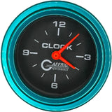 GAFFRIG 2 INCH ELECTRIC CLOCK GAUGE STEP RIM (002) / TEAL / BLACK