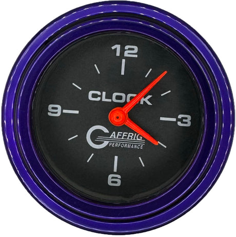 GAFFRIG 2 INCH ELECTRIC CLOCK GAUGE STEP RIM (002) / PURPLE / BLACK