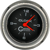 GAFFRIG 2 INCH ELECTRIC CLOCK GAUGE FAT RIM (218) / CHROME/POLISHED / BLACK