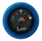 GAFFRIG 2 INCH ELECTRIC OIL LEVEL GAUGE BLACK / STEP RIM / BLUE