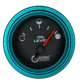 GAFFRIG 2 INCH ELECTRIC OIL LEVEL GAUGE BLACK / STEP RIM / TEAL