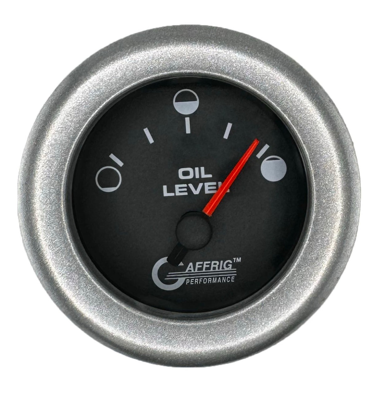 GAFFRIG 2 INCH ELECTRIC OIL LEVEL GAUGE BLACK / FAT RIM / PLATINUM