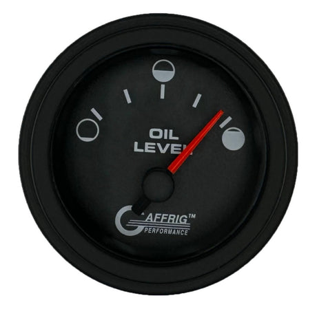 GAFFRIG 2 INCH ELECTRIC OIL LEVEL GAUGE BLACK / STEP RIM / BLACK