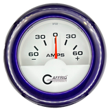 GAFFRIG 2 INCH ELECTRIC AMMETER GAUGE -60/+60 AMP FAT RIM (218) / PURPLE / WHITE