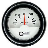 GAFFRIG 2 INCH ELECTRIC AMMETER GAUGE -60/+60 AMP FAT RIM (218) / BLACK / WHITE