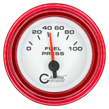 GAFFRIG 2 INCH ELECTRIC FUEL PRESSURE GAUGE 0-100 PSI STEP RIM (002) / RED / WHITE