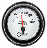 GAFFRIG 2 INCH ELECTRIC FUEL PRESSURE GAUGE 0-100 PSI FAT RIM (218) / BLACK / WHITE