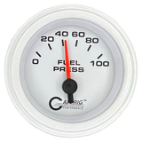 GAFFRIG 2 INCH ELECTRIC FUEL PRESSURE GAUGE 0-100 PSI STEP RIM (002) / WHITE / WHITE