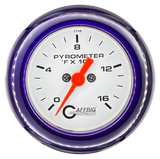 GAFFRIG 2 INCH ELECTRIC PYROMETER GAUGE 0-1600 F FAT RIM (218) / PURPLE / WHITE