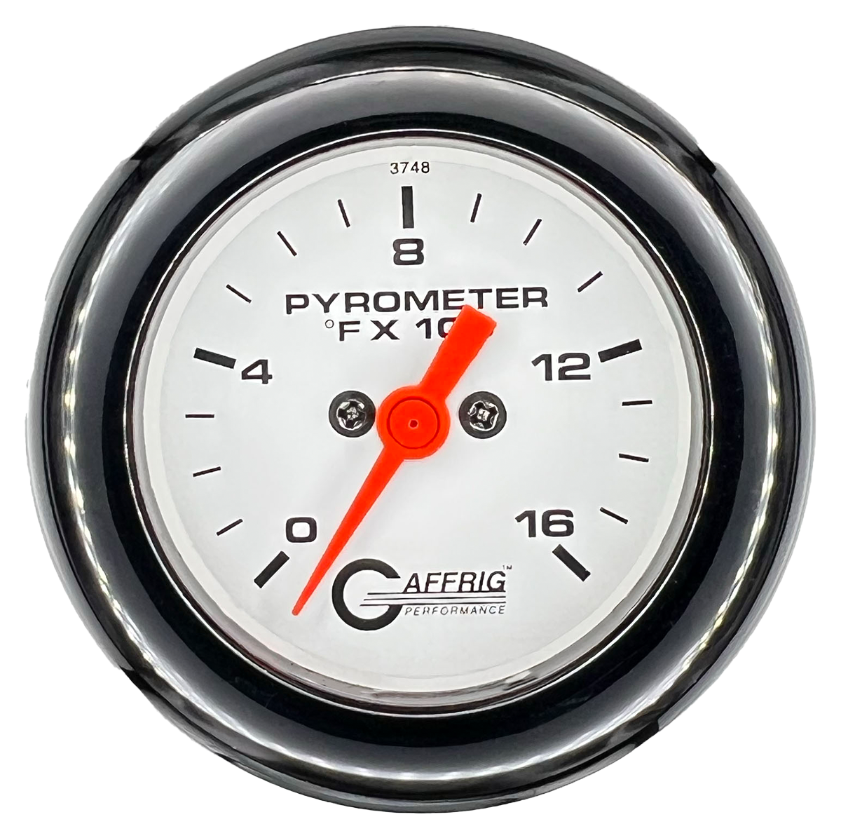 GAFFRIG 2 INCH ELECTRIC PYROMETER GAUGE 0-1600 F FAT RIM (218) / BLACK / WHITE