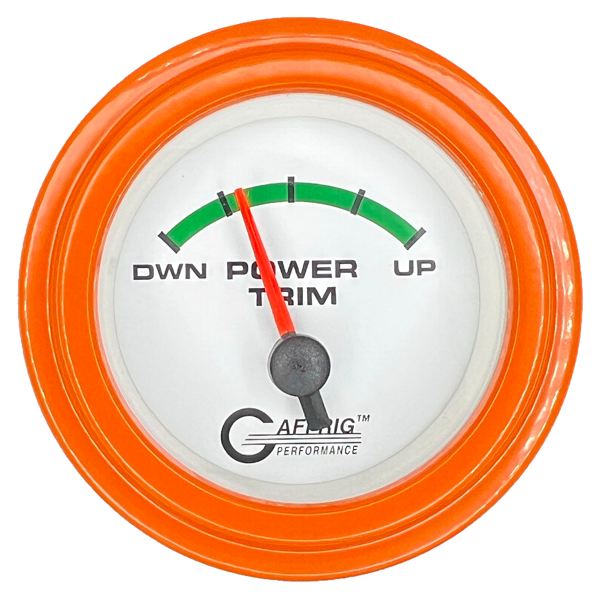 GAFFRIG 2 INCH ELECTRIC TRIM METER OMC GAUGE STEP RIM (002) / ORANGE / WHITE