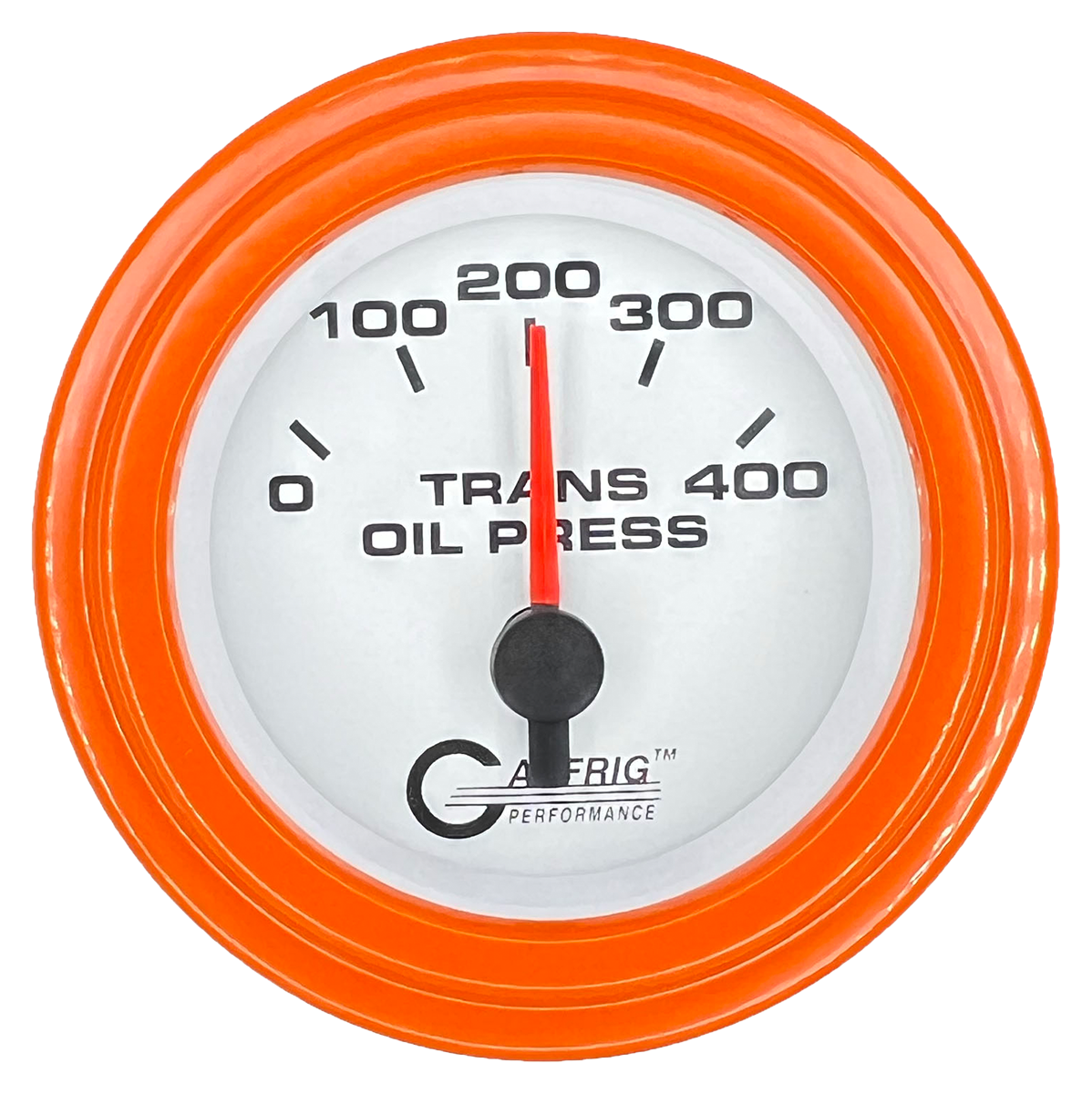 GAFFRIG 2 INCH ELECTRIC TRANSMISSION PRESSURE GAUGE 0-400 PSI STEP RIM (002) / ORANGE / WHITE