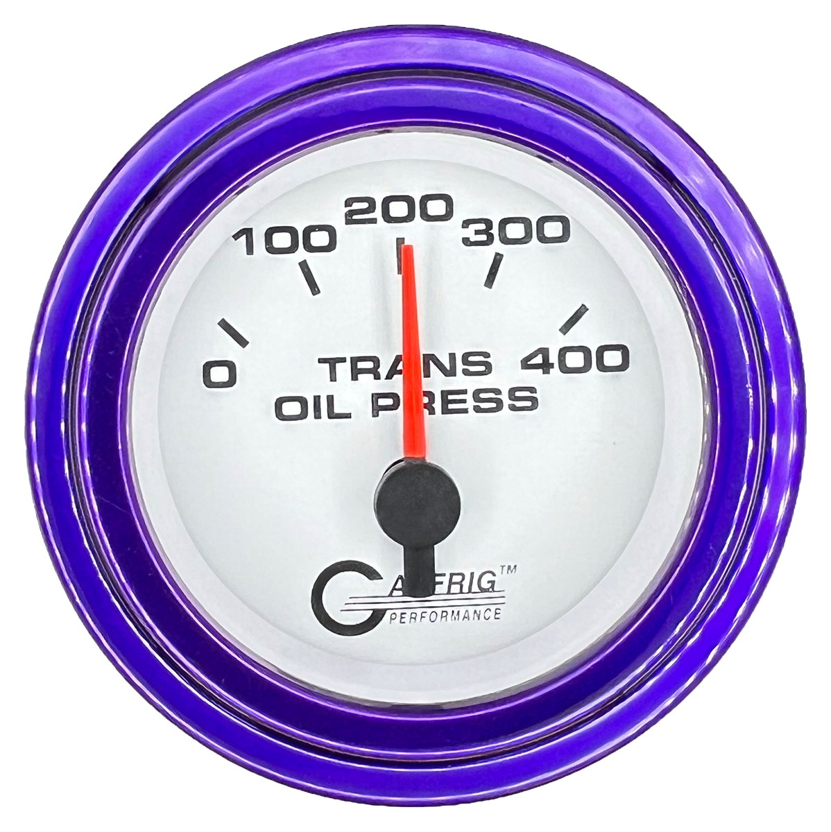 GAFFRIG 2 INCH ELECTRIC TRANSMISSION PRESSURE GAUGE 0-400 PSI STEP RIM (002) / PURPLE / WHITE