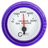 GAFFRIG 2 INCH ELECTRIC TRANSMISSION PRESSURE GAUGE 0-400 PSI STEP RIM (002) / PURPLE / WHITE