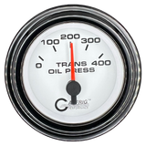 GAFFRIG 2 INCH ELECTRIC TRANSMISSION PRESSURE GAUGE 0-400 PSI STEP RIM (002) / BLACK / WHITE