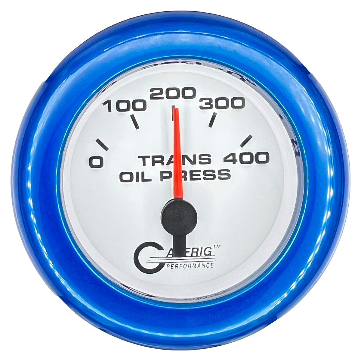 GAFFRIG 2 INCH ELECTRIC TRANSMISSION PRESSURE GAUGE 0-400 PSI FAT RIM (218) / BLUE / WHITE