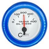 GAFFRIG 2 INCH ELECTRIC TRANSMISSION PRESSURE GAUGE 0-400 PSI FAT RIM (218) / BLUE / WHITE