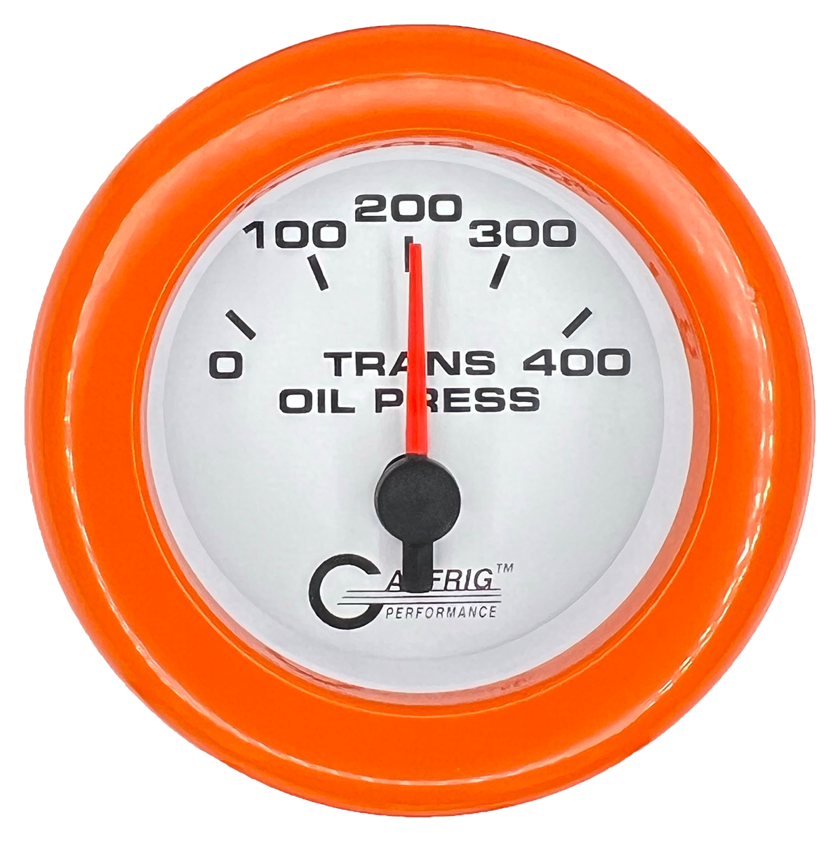 GAFFRIG 2 INCH ELECTRIC TRANSMISSION PRESSURE GAUGE 0-400 PSI FAT RIM (218) / ORANGE / WHITE