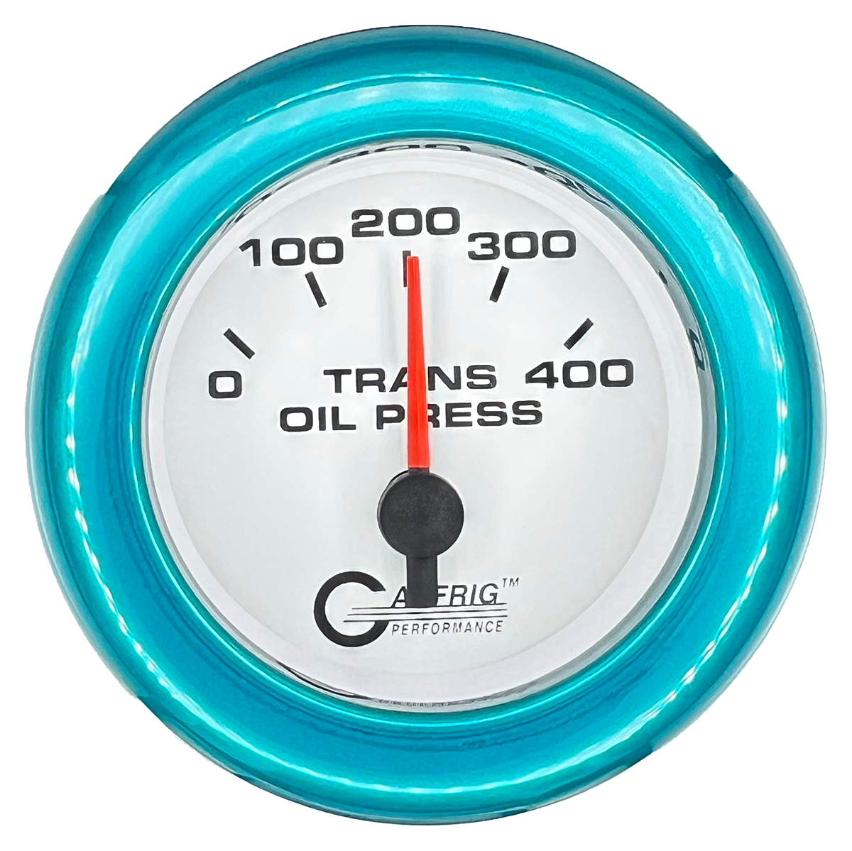 GAFFRIG 2 INCH ELECTRIC TRANSMISSION PRESSURE GAUGE 0-400 PSI FAT RIM (218) / TEAL / WHITE