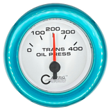 GAFFRIG 2 INCH ELECTRIC TRANSMISSION PRESSURE GAUGE 0-400 PSI FAT RIM (218) / TEAL / WHITE