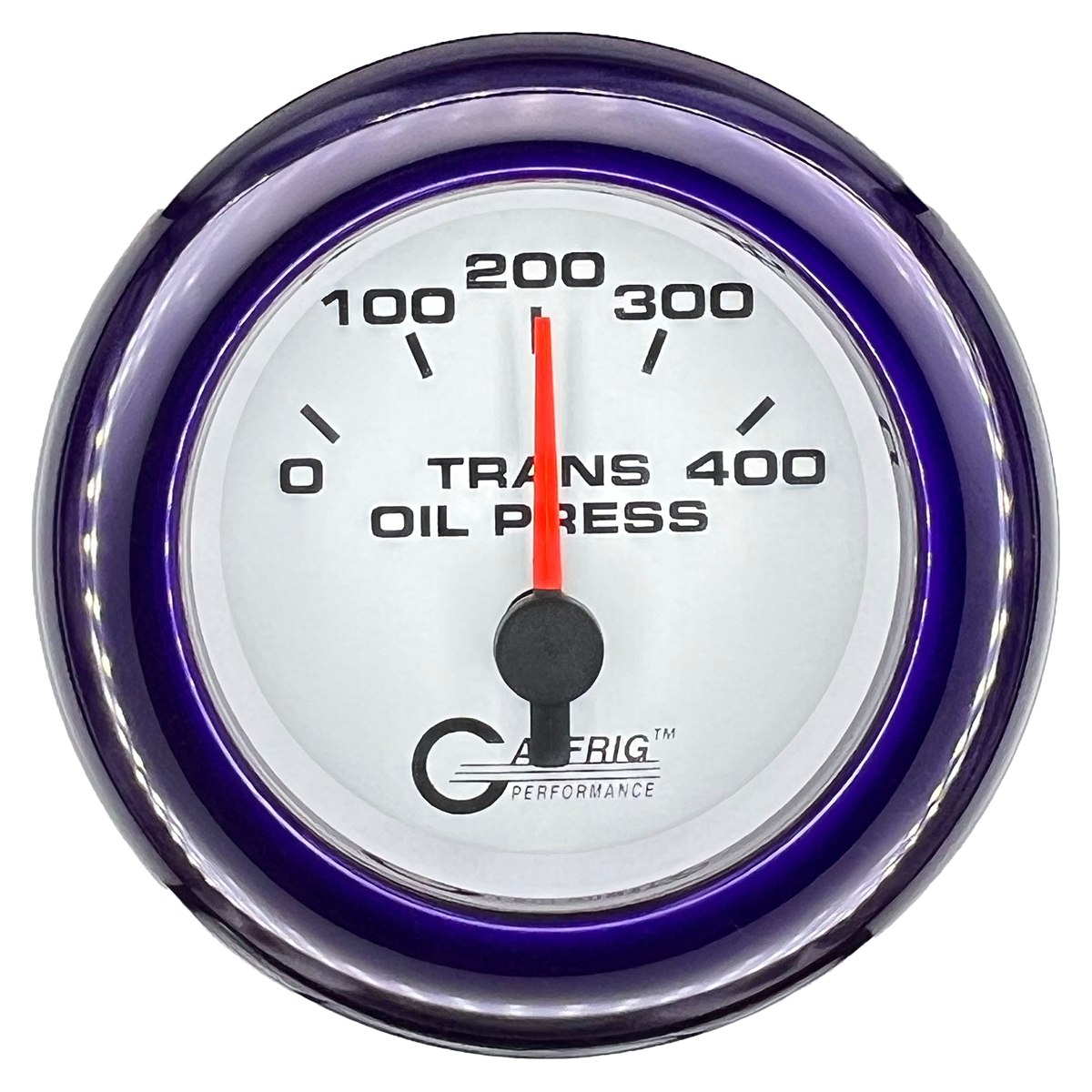 GAFFRIG 2 INCH ELECTRIC TRANSMISSION PRESSURE GAUGE 0-400 PSI FAT RIM (218) / PURPLE / WHITE