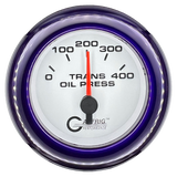 GAFFRIG 2 INCH ELECTRIC TRANSMISSION PRESSURE GAUGE 0-400 PSI FAT RIM (218) / PURPLE / WHITE