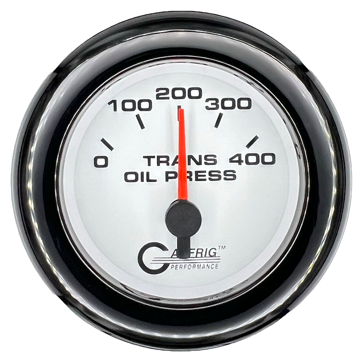 GAFFRIG 2 INCH ELECTRIC TRANSMISSION PRESSURE GAUGE 0-400 PSI FAT RIM (218) / BLACK / WHITE