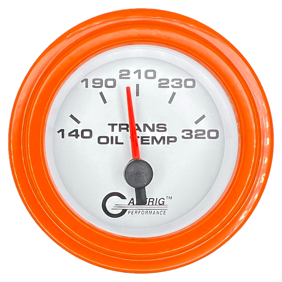 GAFFRIG 2 INCH ELECTRIC TRANSMISSION TEMP GAUGE 140-320 F STEP RIM (002) / ORANGE / WHITE