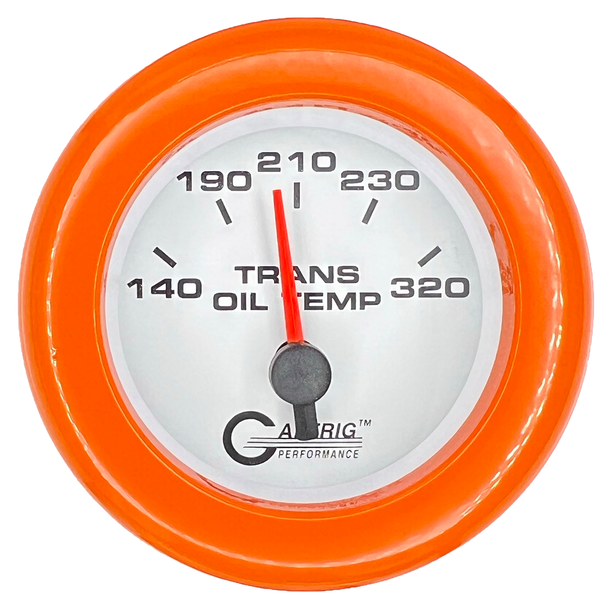 GAFFRIG 2 INCH ELECTRIC TRANSMISSION TEMP GAUGE 140-320 F FAT RIM (218) / ORANGE / WHITE