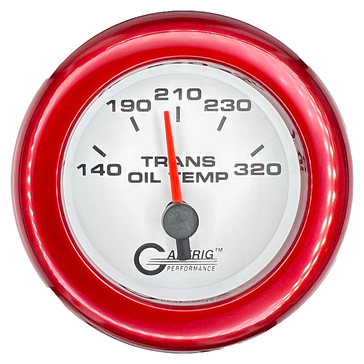 GAFFRIG 2 INCH ELECTRIC TRANSMISSION TEMP GAUGE 140-320 F FAT RIM (218) / RED / WHITE