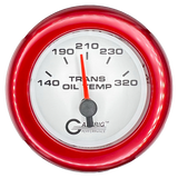 GAFFRIG 2 INCH ELECTRIC TRANSMISSION TEMP GAUGE 140-320 F FAT RIM (218) / RED / WHITE